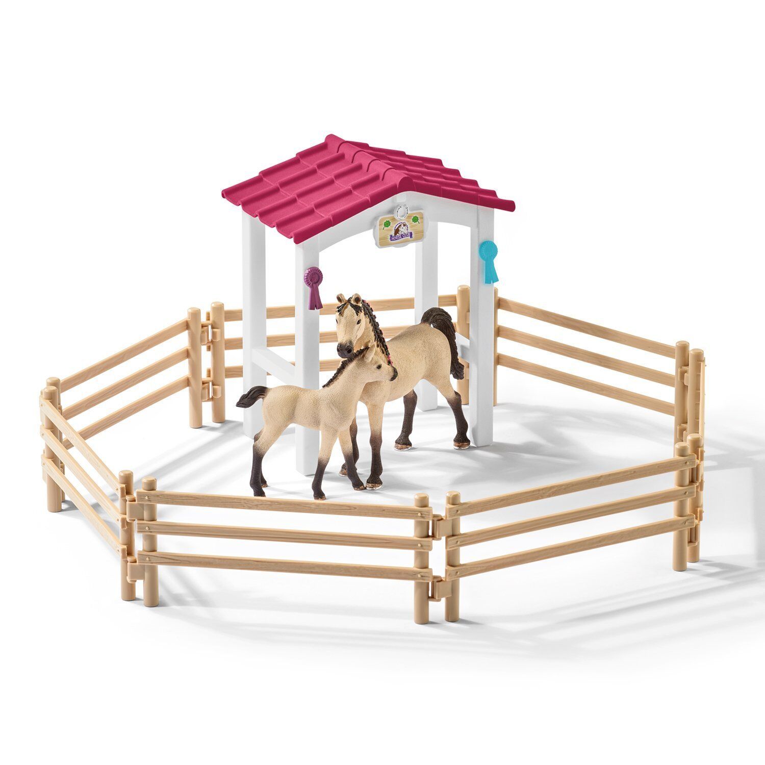 Buy Schleich - Horse Stall with Horses and Groom 42369