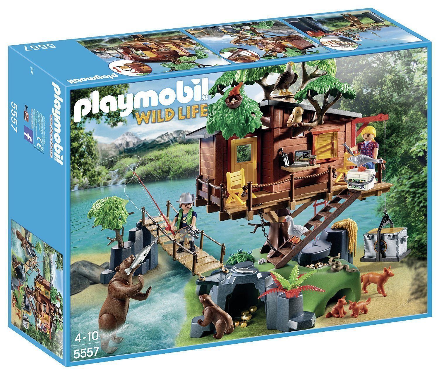 Playmobil 5557 Adventure Tree House Playset - With Figures, Animals & Accessories
