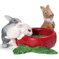 Schleich 13672 – Coniglio In Piedi, Figurina Realistica Per Bambini, Giocattolo Da Fattoria, Dipinto A Mano