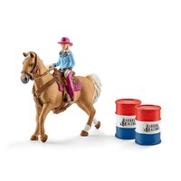 Schleich - Barrel Racing with Cowgirl 41417