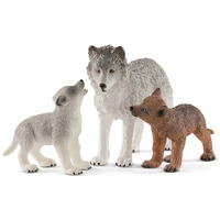 Schleich - Wolf Mother with Pups 42472