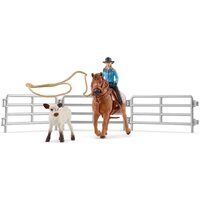 Schleich - Cowgirl Team Roping Fun 42577