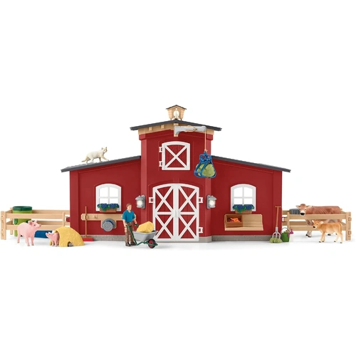Schleich - Red Barn with Animals & Accessories 42606
